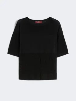 Viscose yarn jumper - BLACK