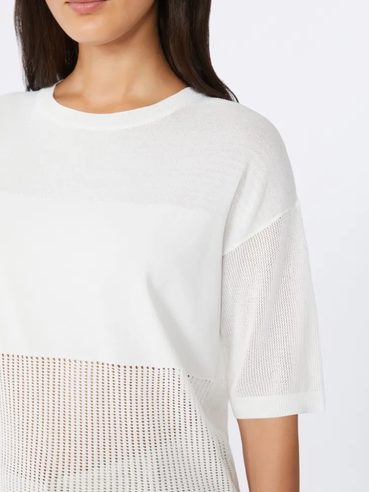 Viscose yarn jumper - OPTICAL WHITE