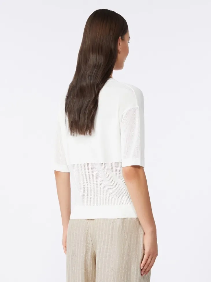 Viscose yarn jumper - OPTICAL WHITE