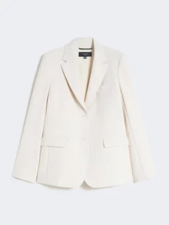 Viscose-blend canvas blazer - IVORY