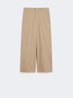 Washed gabardine trousers - HAZELNUT BROWN