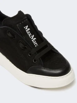 Water-repellent camel sneakers - BLACK