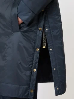 Water-repellent canvas padded parka - MIDNIGHTBLUE