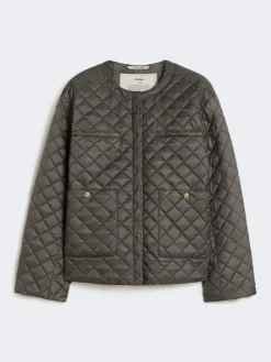 Water-repellent canvas padded jacket - DARK GREY