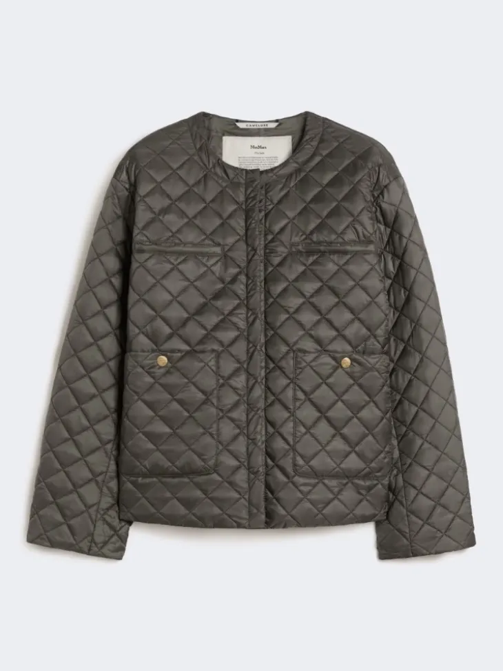 Water-repellent canvas padded jacket - DARK GREY