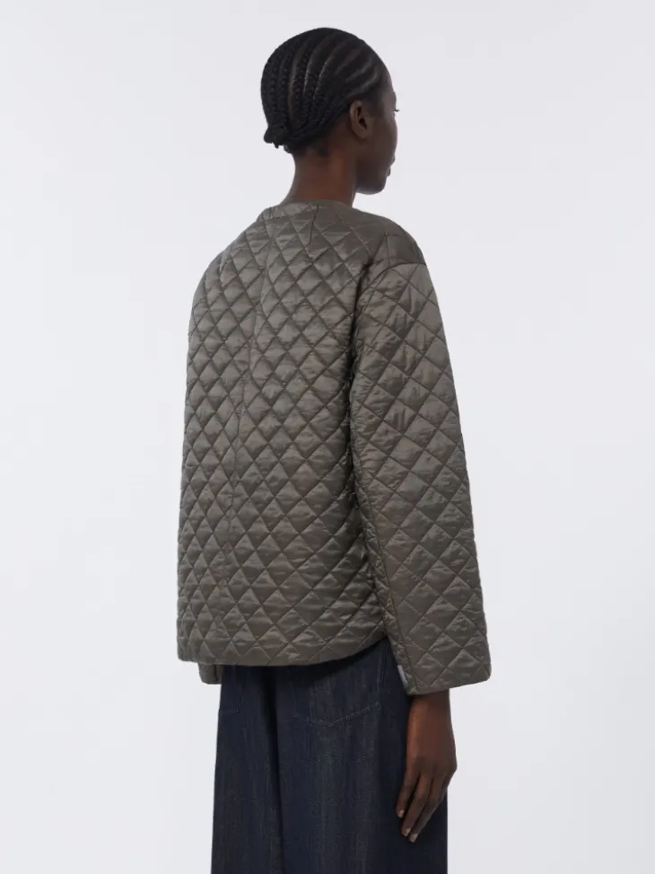 Water-repellent canvas padded jacket - DARK GREY