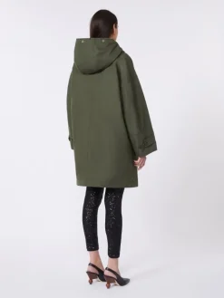 Water-repellent canvas parka - KAKI
