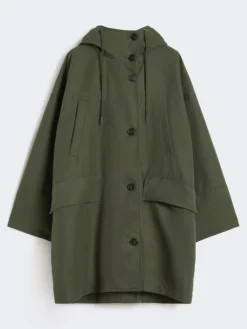 Water-repellent canvas parka - KAKI