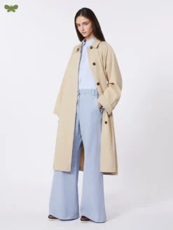 Water-repellent cotton trench coat - BEIGE