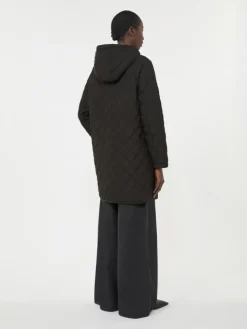 Water-repellent fabric padded parka - BLACK