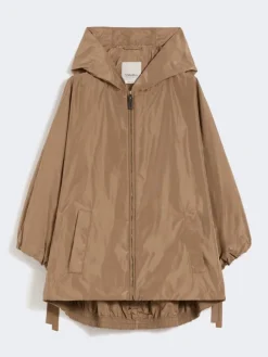 Water-repellent taffeta jacket - CAMEL