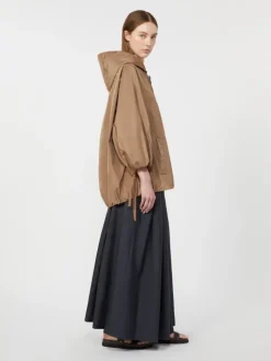 Water-repellent taffeta jacket - CAMEL