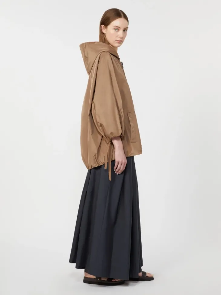 Water-repellent taffeta jacket - CAMEL