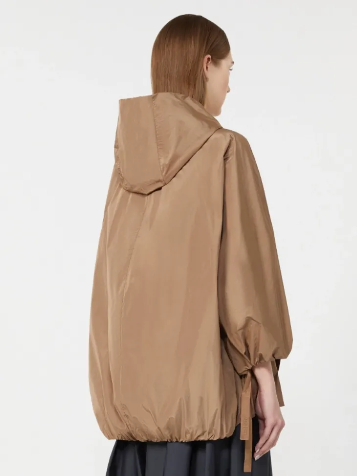 Water-repellent taffeta jacket - CAMEL
