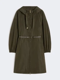 Water-repellent taffeta parka - GREEN