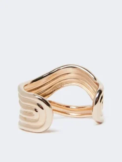Wavy metal bracelet - BRONZE