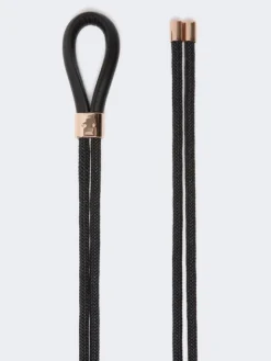 Waxed cotton belt - BLACK