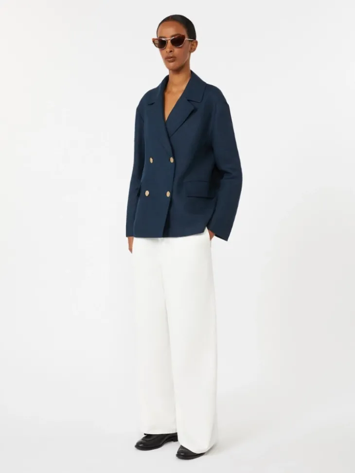 Wide-fit cotton and linen trousers - WHITE