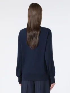Wool and cashmere basic sweater - NAVY