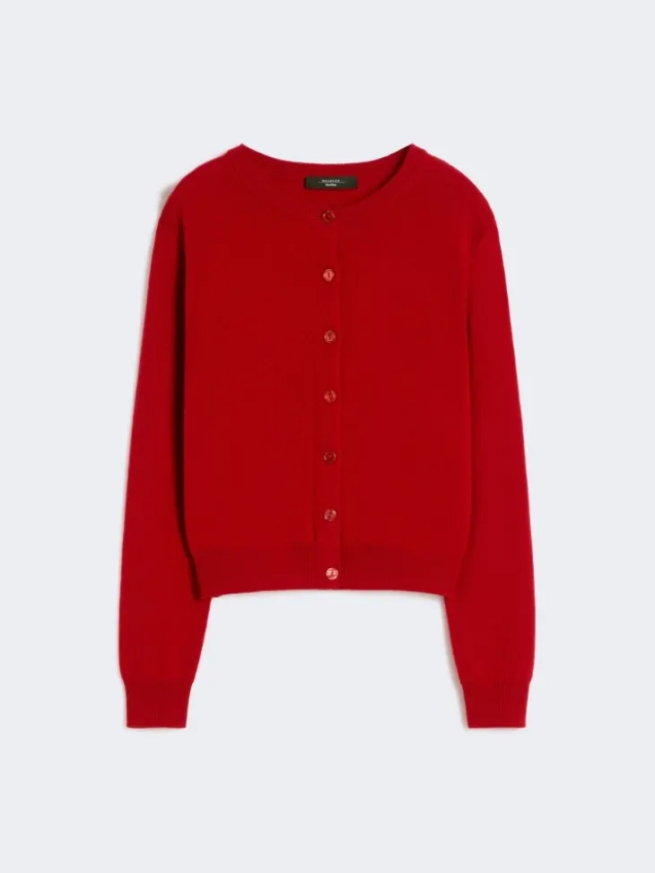 Wool and cashmere cardigan - RED