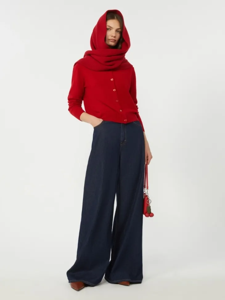 Wool and cashmere cardigan - RED