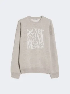 Wool and cashmere crew-neck sweater - BEIGE