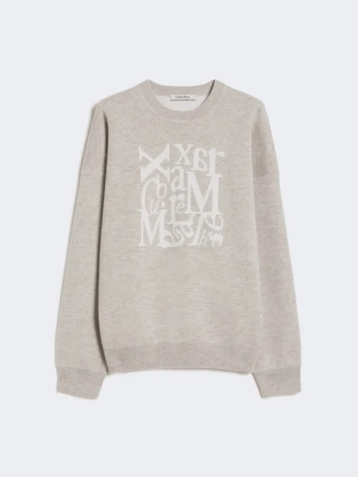Wool and cashmere crew-neck sweater - BEIGE