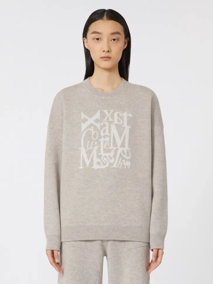 Wool and cashmere crew-neck sweater - BEIGE