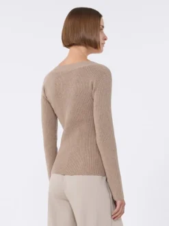 Wool and cashmere jumper - SAND