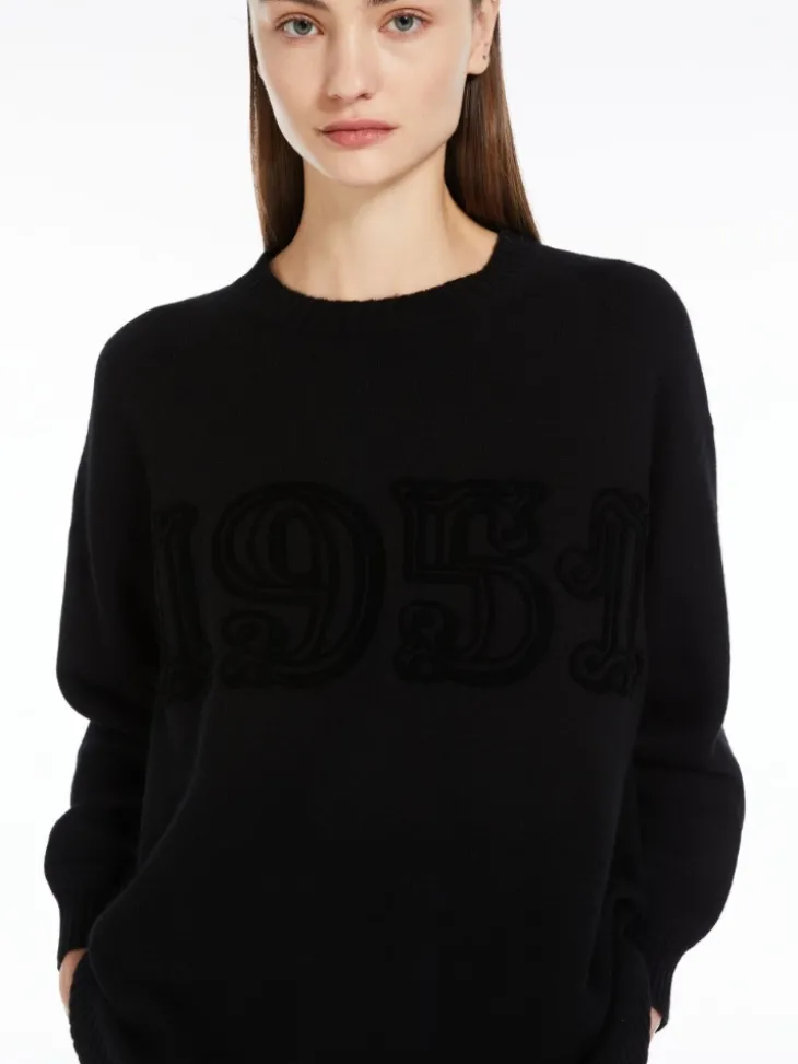 Wool and cashmere jumper - BLACK