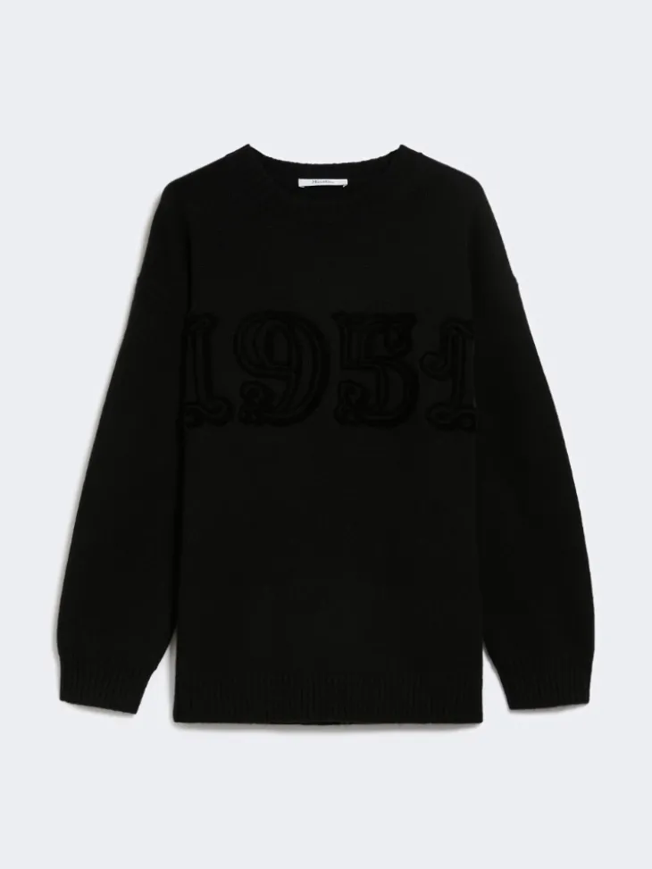 Wool and cashmere jumper - BLACK