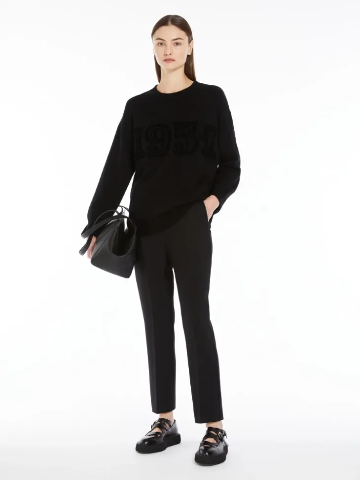 Wool and cashmere jumper - BLACK