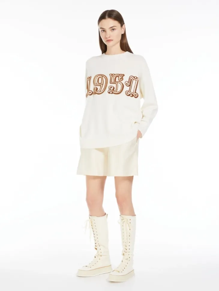 Wool and cashmere jumper - WHITE