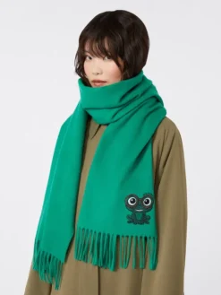 Wool and cashmere stole - EMERALD