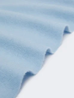 Wool and cashmere stole - LIGHT BLUE