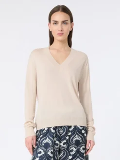 Wool and cashmere sweater - BEIGE