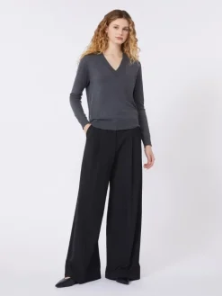 Wool and cashmere sweater - DARK GREY