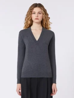 Wool and cashmere sweater - DARK GREY