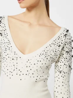 Wool and cashmere V-neck sweater - IVORY