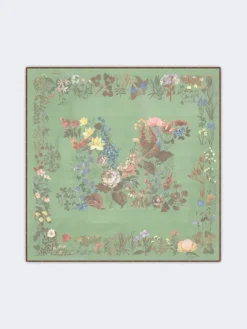 Wool and silk shawl - GREEN