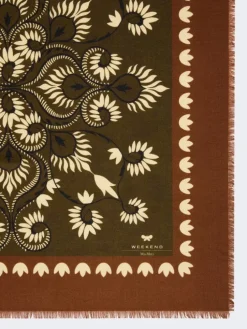 Wool and silk stole - CARAMEL