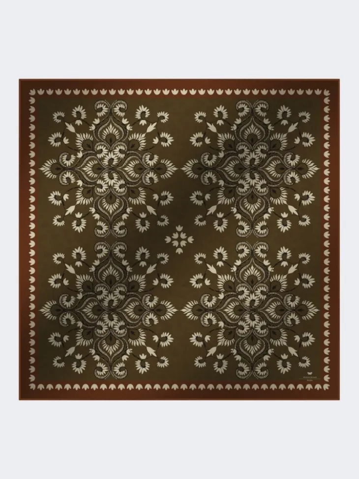 Wool and silk stole - CARAMEL