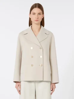Wool broadcloth jacket - SAND