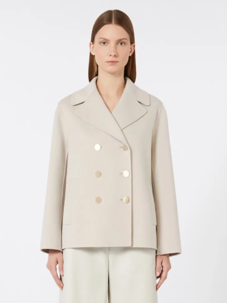 Wool broadcloth jacket - SAND
