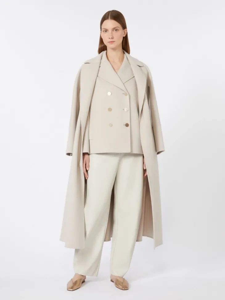 Wool broadcloth jacket - SAND