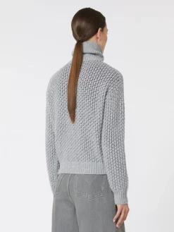 Wool, cashmere and lurex sweater - LIGHT GREY
