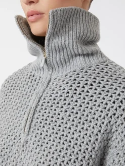 Wool, cashmere and lurex sweater - LIGHT GREY