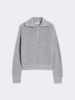 Wool, cashmere and lurex sweater - LIGHT GREY