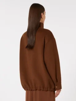 Wool, cashmere and silk coat - CHOCOLATE