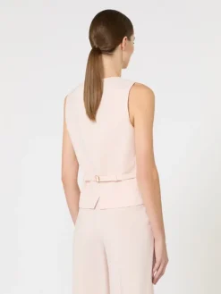 Wool crepe gilet - PINK